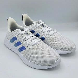 Adidas Women's Puremotion Running Shoe, White/Blue, Size 9